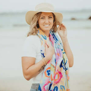 Gifts For Her: Blue Laura Scarf