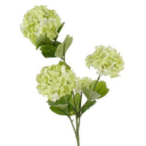 Artificial Flowers: 55cm Snowball Green Spray Artificial
