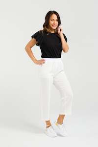 Seduce White Rhea Stretch Pant
