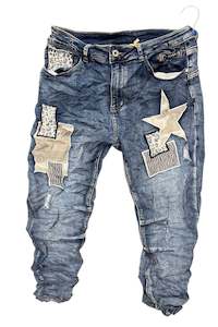 STAR PATCH JEANS