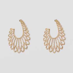 Stella + Gemma Filigree Gold Hoop Earrings
