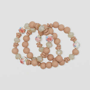 Stella + Gemma Flower & Bead Bracelet Set