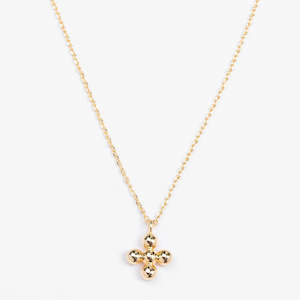 Stella + Gemma Gold Ball Cross Necklace