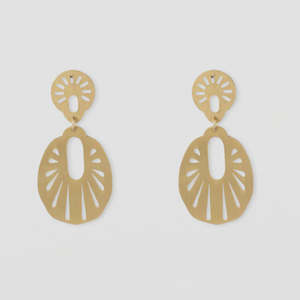 Stella Gemma: Stellla + Gemma Drop Cut Out Gold Earrings