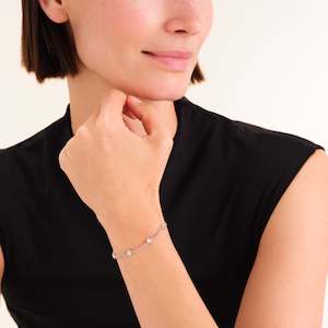 Playful Crystal Princess Bracelet Silver