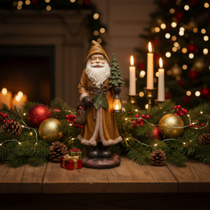 Occasions: French Country Traditional Santa with Tree