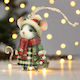 10cm Vintage Mouse Christmas Tree Decoration