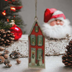 Le Forge: 10cm Vintage House Christmas Tree Decoration