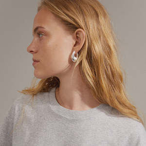 Pilgrim: SILVER CHUNKY AUTUMN EARRINGS