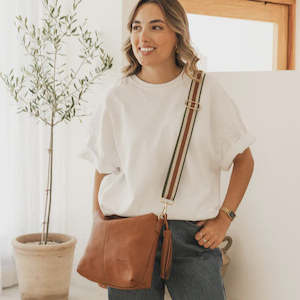 Bags: TAN DAISY BAG