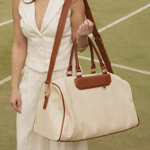 Bags: LouenhideTaylor Weekend Bag Canvas Tan