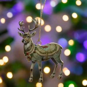 12cm Margo Reindeer Tree Ornament