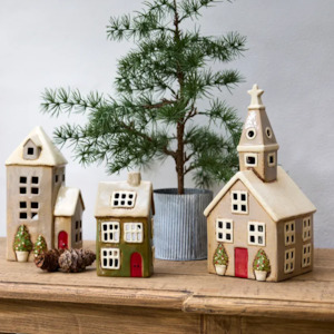 French Country Green Alsace Tea Light House