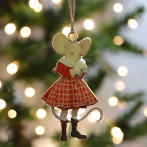 10cm Maggie Mouse Tree Ornament