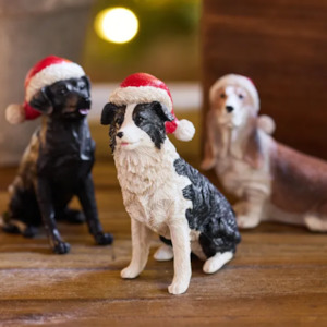 French Country: French Country Sheep Dog Santa Hat