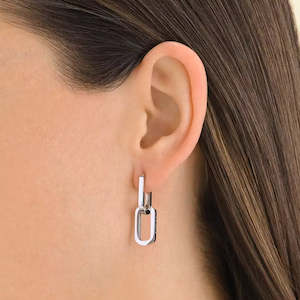 Rosefield: SILVER DUAL HOOPS