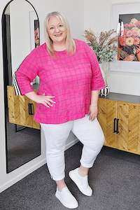 Jellicoe Pleat Back Top Pink