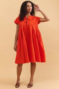 Fashion: Annie Crimson Orange Dress