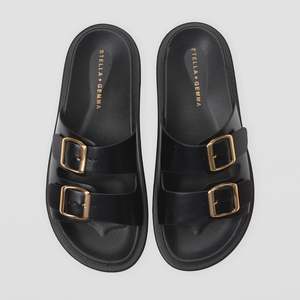 Footwear: Stella + Gemma Black Etienne Slides
