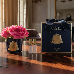 Cote Noire Black Glass Magenta Pink Five Roses