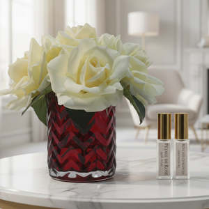 Fragrance: Cote Noire Red Herringbone Champage Roses