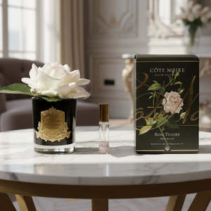 Cote Noire: Cote Noire Black Glass Blush Pink Single Rose