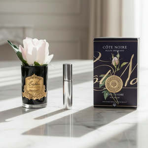 Cote Noire: PINK BLUSH BUD BLACK GLASS