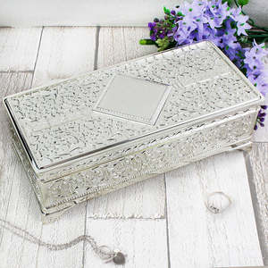 Diamond Silver Jewellery Box