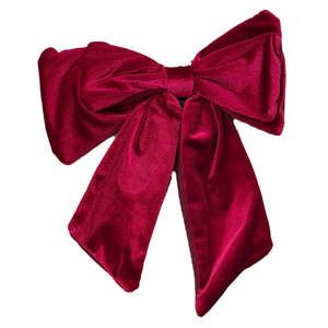 Gifts For Her: 34cm Burgundy Velvet Hanging Bow
