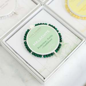 Novelty Gifts: Green Malachite Healing Stone Bracelet