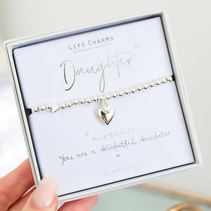 Daughter Life Chasrms Silver Bracelet