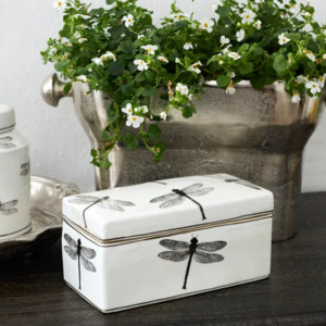 French Country Dragonfly Storage Box