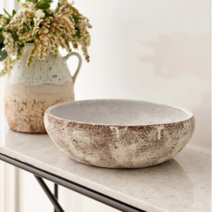 Home Decor: French Country Glacier Terracotta Bowl