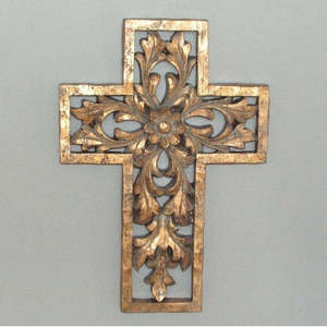 30cm Floral Cross Wall Art