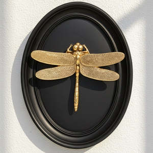 Black & Gold Dragonfly Wall Art