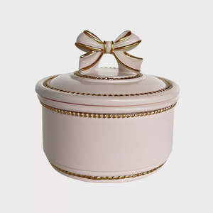 Pink Bow Ribbon Trinket Box