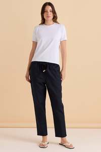 Pants: Betty Basics Navy Kenzie Jogger