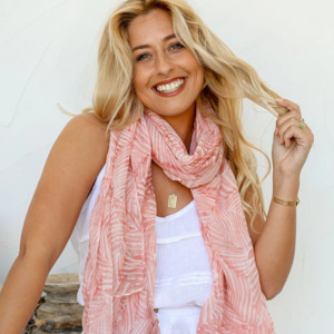 Blush Palm Breeze Scarf