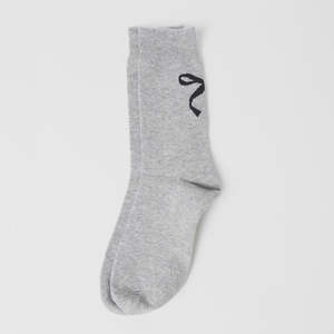 Stella Gemma: Stella + Gemma Grey Bow Socks