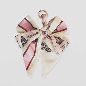 Stella Gemma: Stella + Gemma Blush & White Bow Keychain