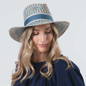 Stella + Gemma Blue Diamond Straw Hat