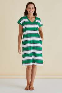 Clearance: Betty Basics Green Zena Tee Dress