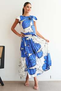 Clearance: Midori Skirt Blue Hibiscus