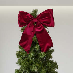 50cm Burgundy Velvet Hanging Bow