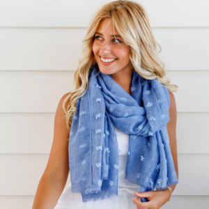 Chambray Blue Soft Spot Scarf