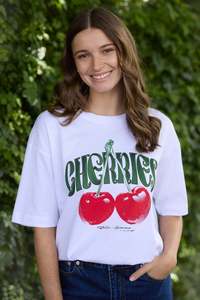 Fashion: Stella + Gemma White Cherries Print Tee