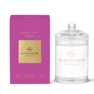 Glasshouse 60g Music City Magic Candle