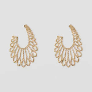 Stella + Gemma Gold Filigree Hoop Earrings