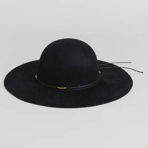 Stella + Gemma Mendosa Black Wool Hat