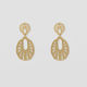 Stella + Gemma Matt Gold Drop Earrings